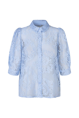 Lollys Laundry BonoLL Hemdbluse Shirt Gedämpftes Blau
