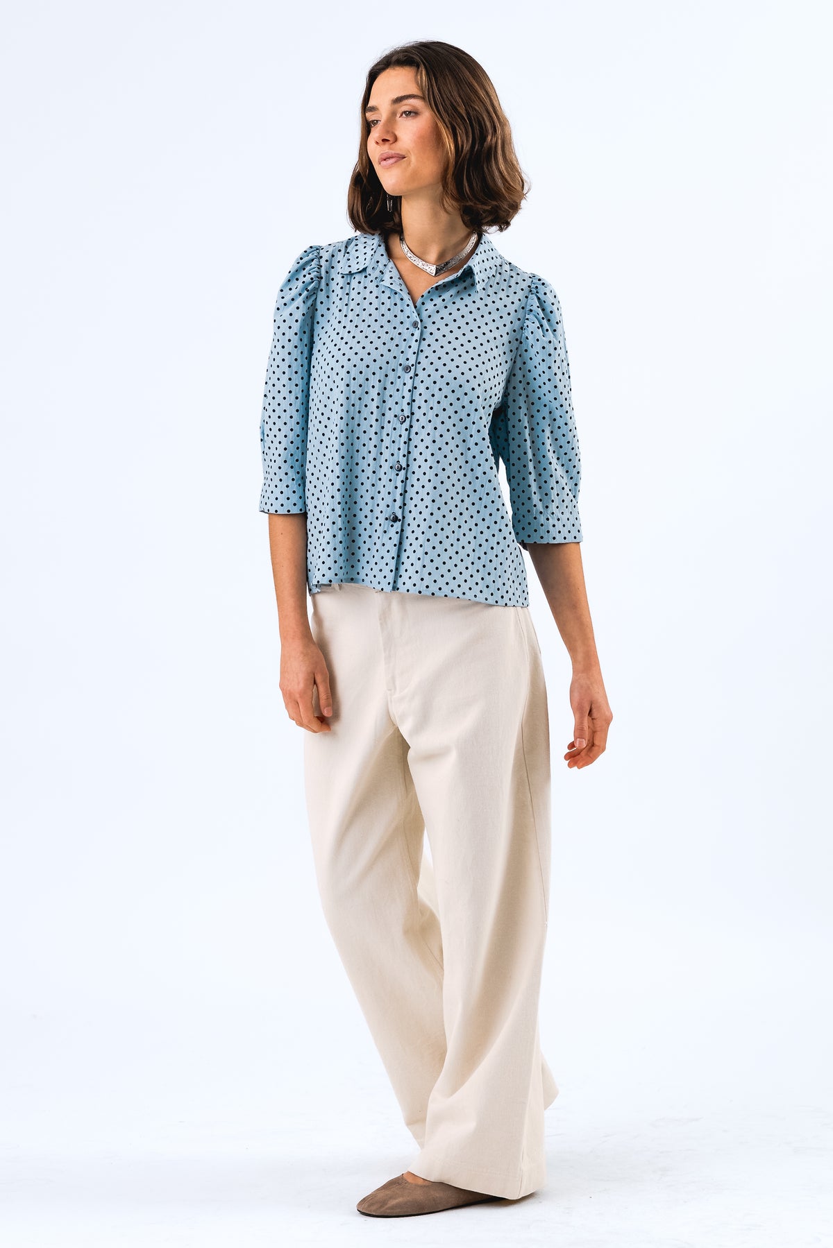 Lollys Laundry BonoLL Hemdbluse Shirt Hellblau