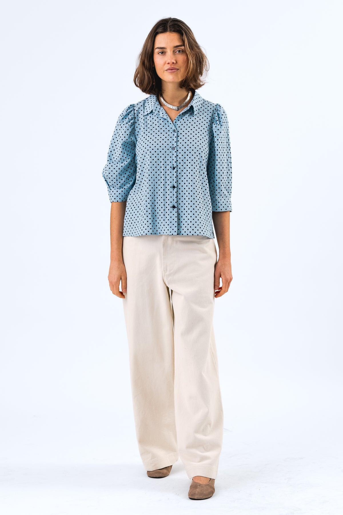 Lollys Laundry BonoLL Hemdbluse Shirt Hellblau