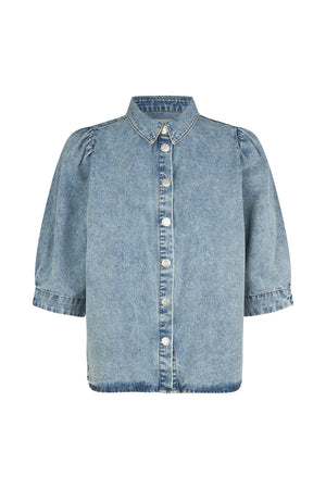 Lollys Laundry BonoLL Hemdbluse Shirt Blaues Denim