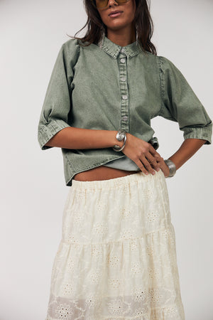 Lollys Laundry BonoLL Hemdbluse Shirt 49 49 Dusty Green