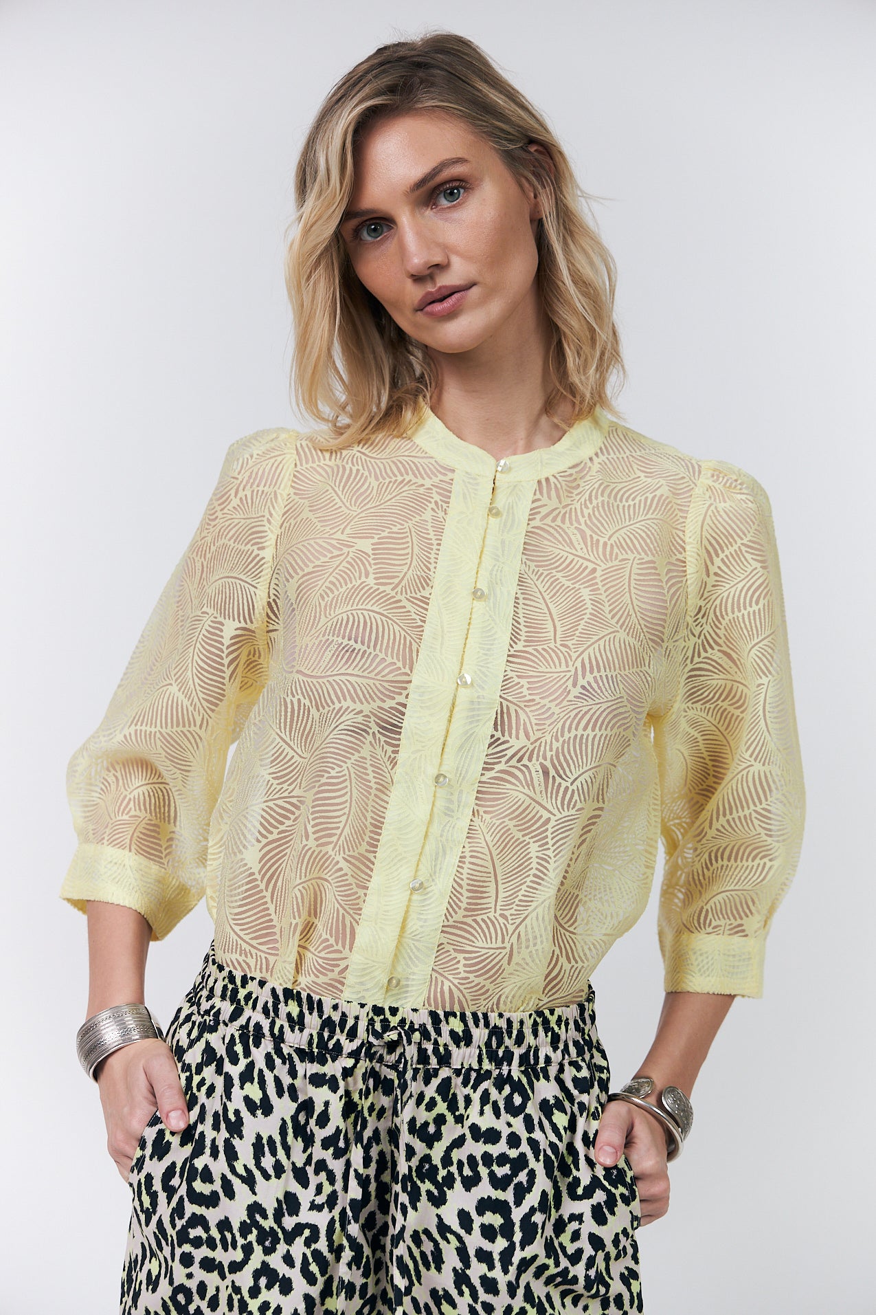 Lollys Laundry BonoLL Hemdbluse Shirt 93 Light Yellow