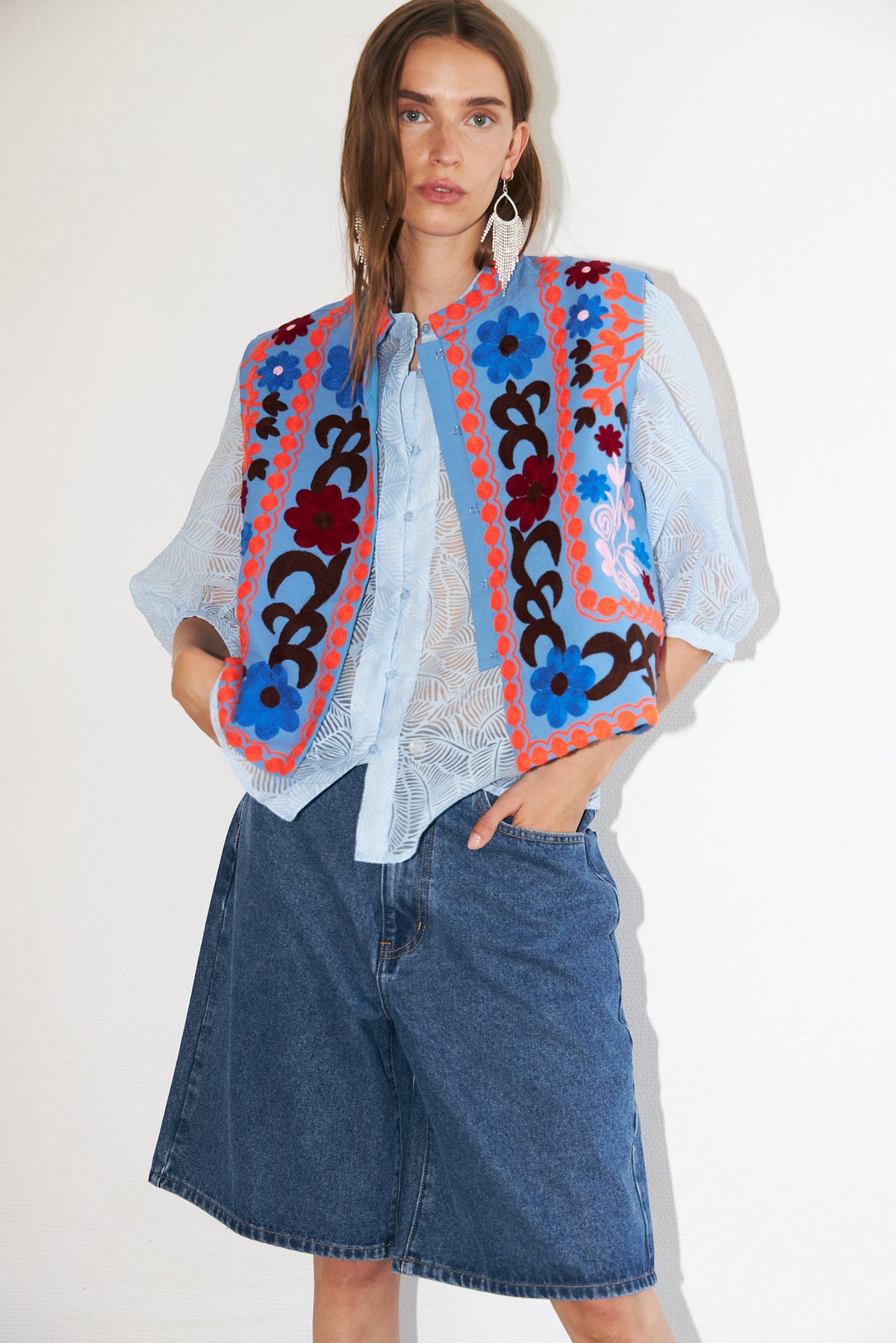 Lollys Laundry BonoLL Hemdbluse Shirt Hellblau