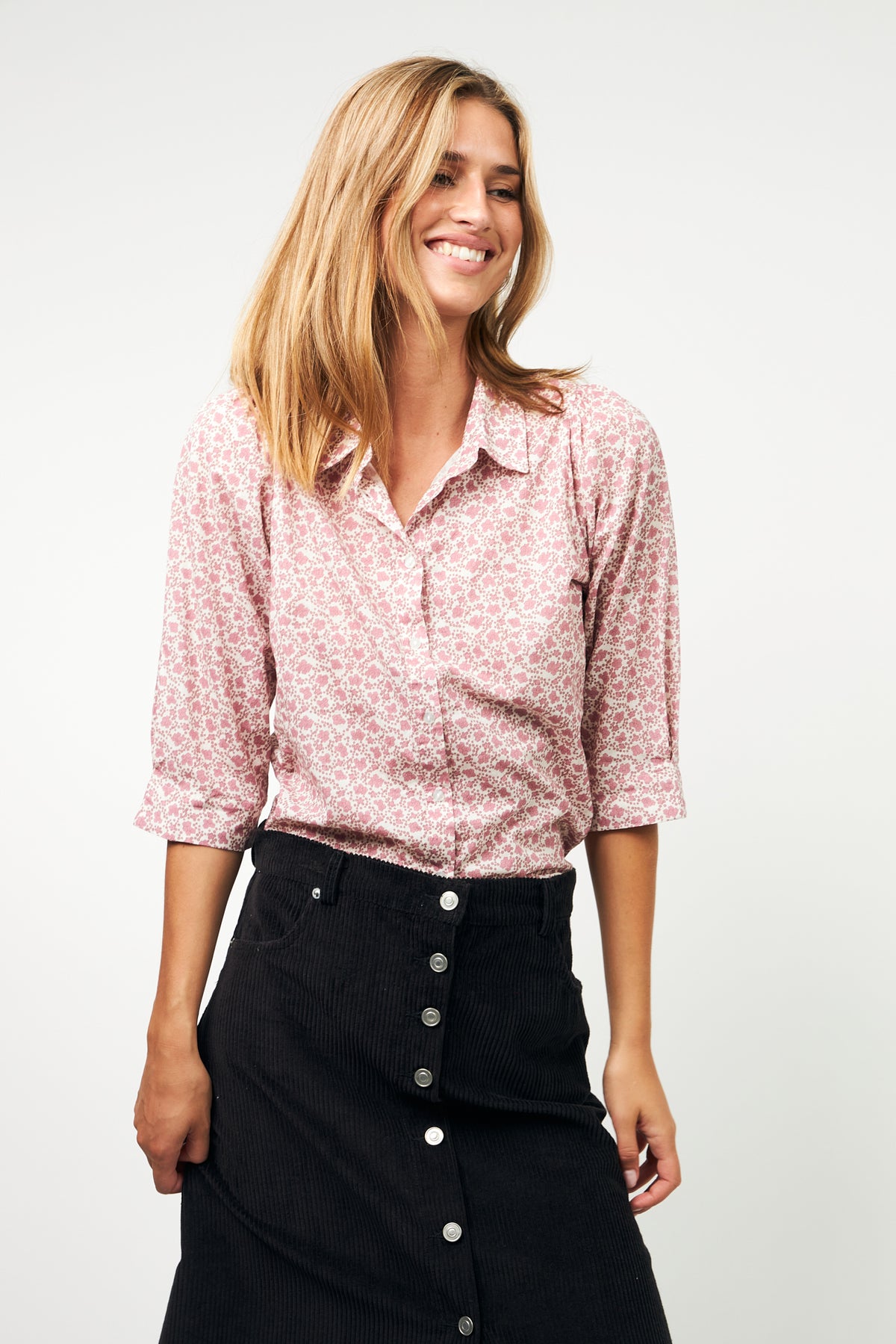 Lollys Laundry BonoLL Hemdbluse Shirt Altrosa
