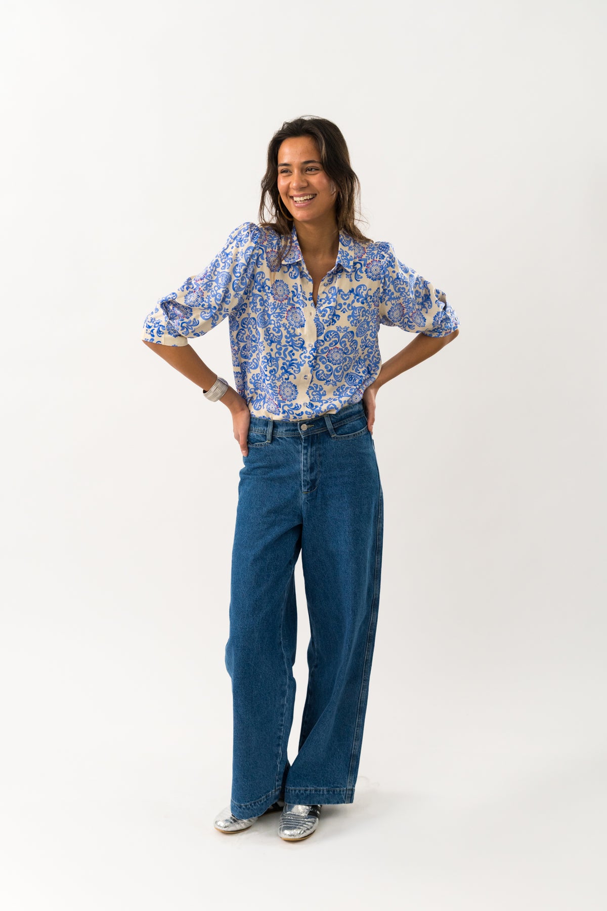 Lollys Laundry BonoLL Hemdbluse Shirt Hellblau