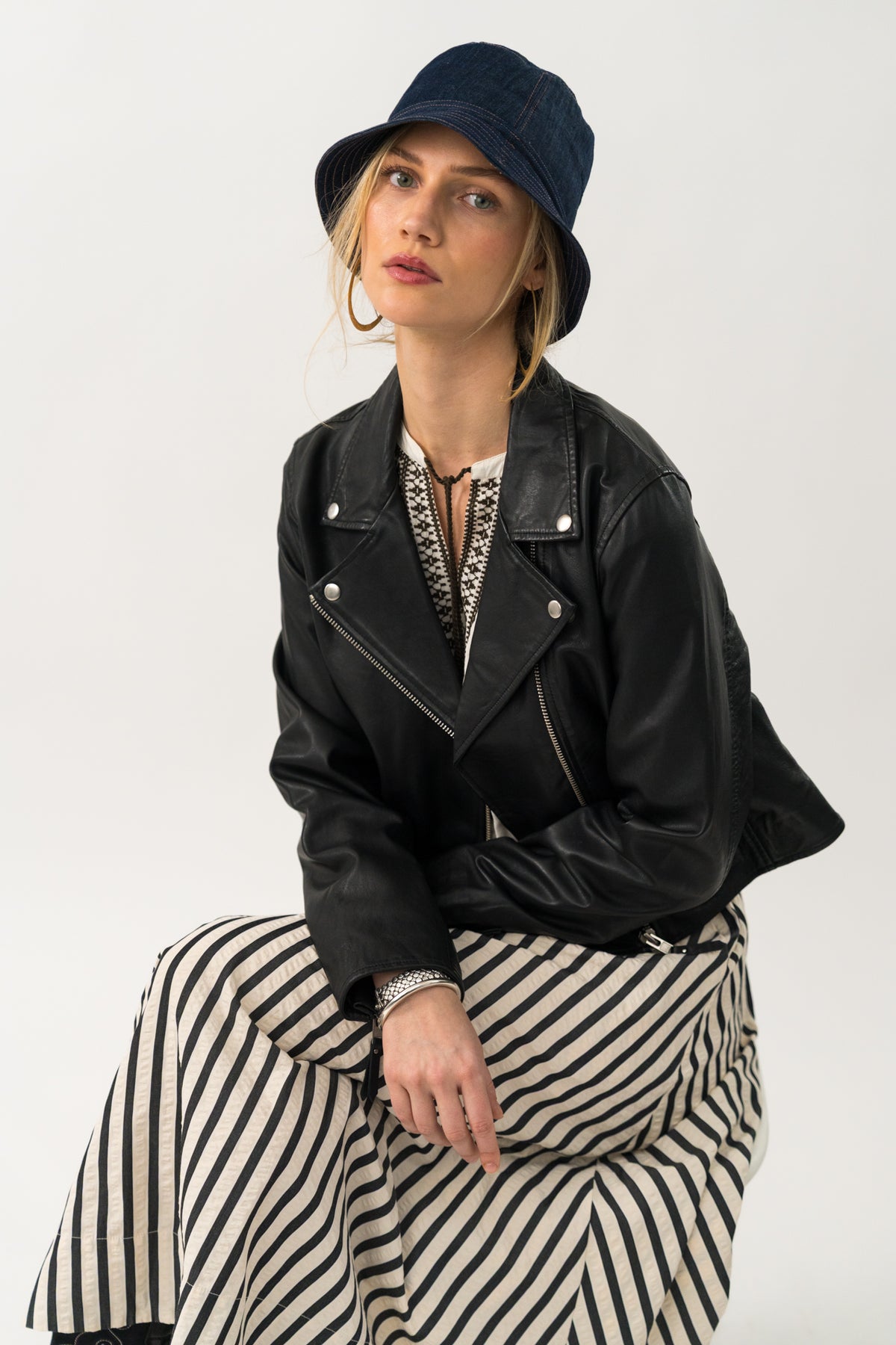 Lollys Laundry BristolLL Midi Rock Skirt Streifen