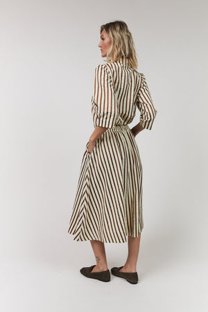 Lollys Laundry BristolLL Midi Rock Skirt 87 Dark Mokka