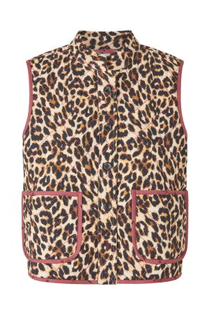 Lollys Laundry CairoLL Quilted Vest Vest 72 Leopard Print