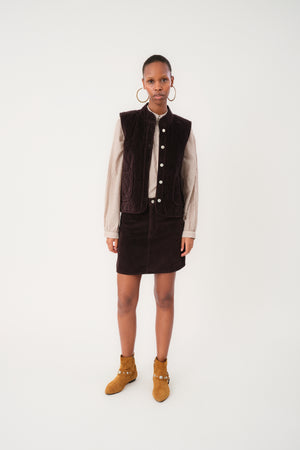 Lollys Laundry CairoLL Weste Vest 87 Dark Mokka