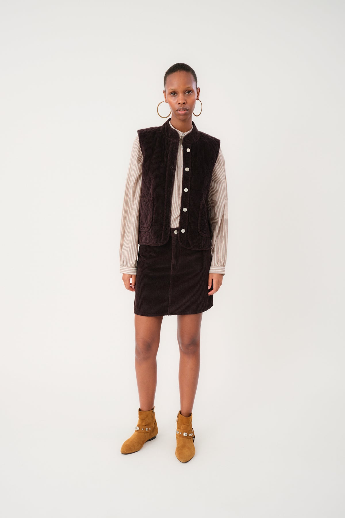 Lollys Laundry CairoLL Weste Vest Dunkelbraun