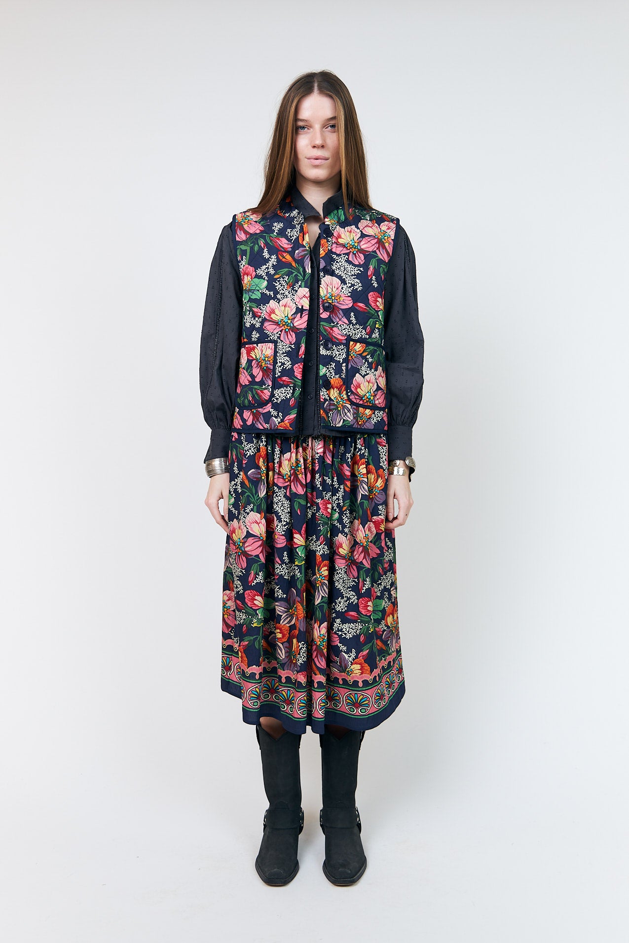 Lollys Laundry CairoLL Weste Vest Blumenmuster