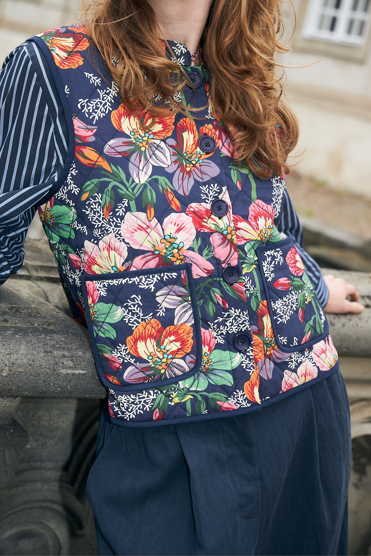 Lollys Laundry CairoLL Weste Vest Blumenmuster