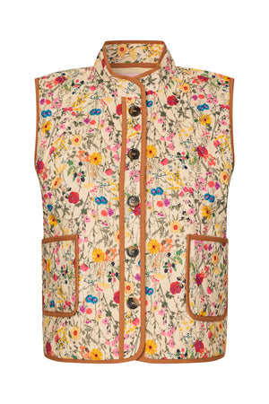 Lollys Laundry CairoLL gesteppte Weste Vest Blumenmuster