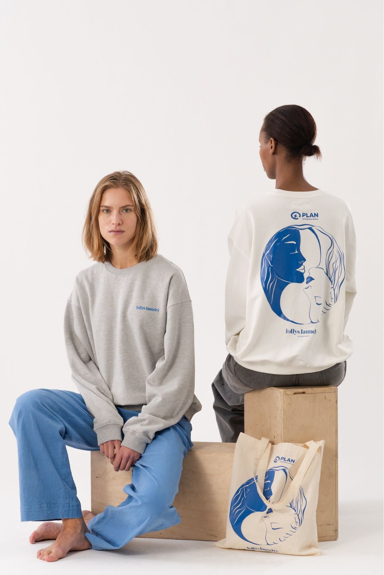 Lollys Laundry California Logo Sweat Plan International Sweatshirt 11 Grey Melange