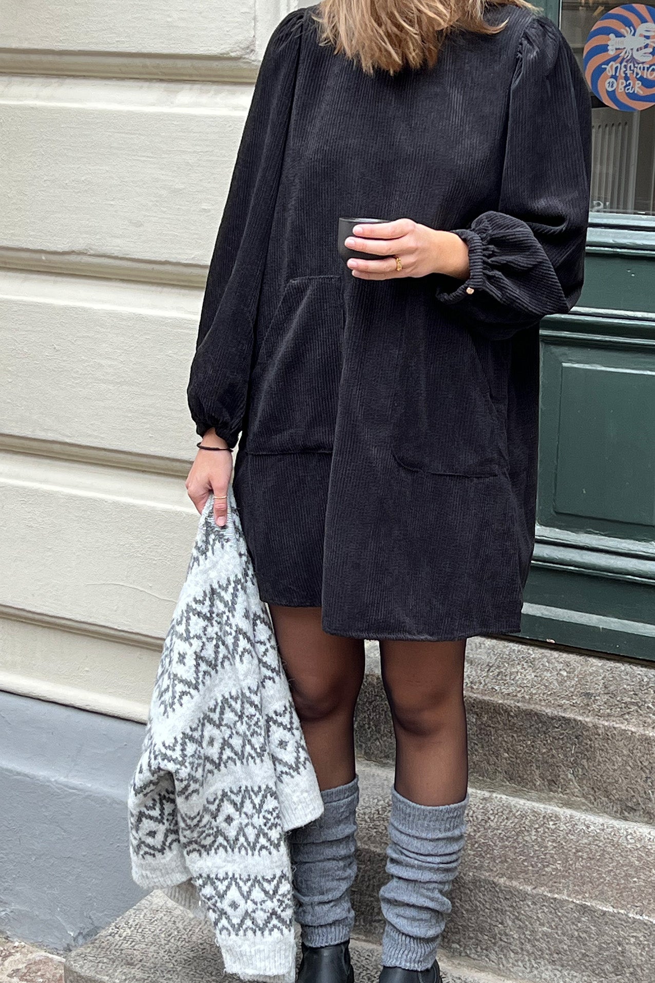 CarlaLL Kurzes Kleid - Dark Mokka