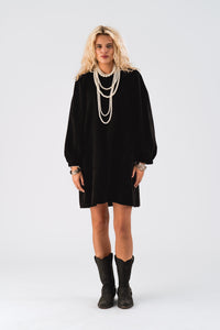 CarlaLL Short Dress LS - Black