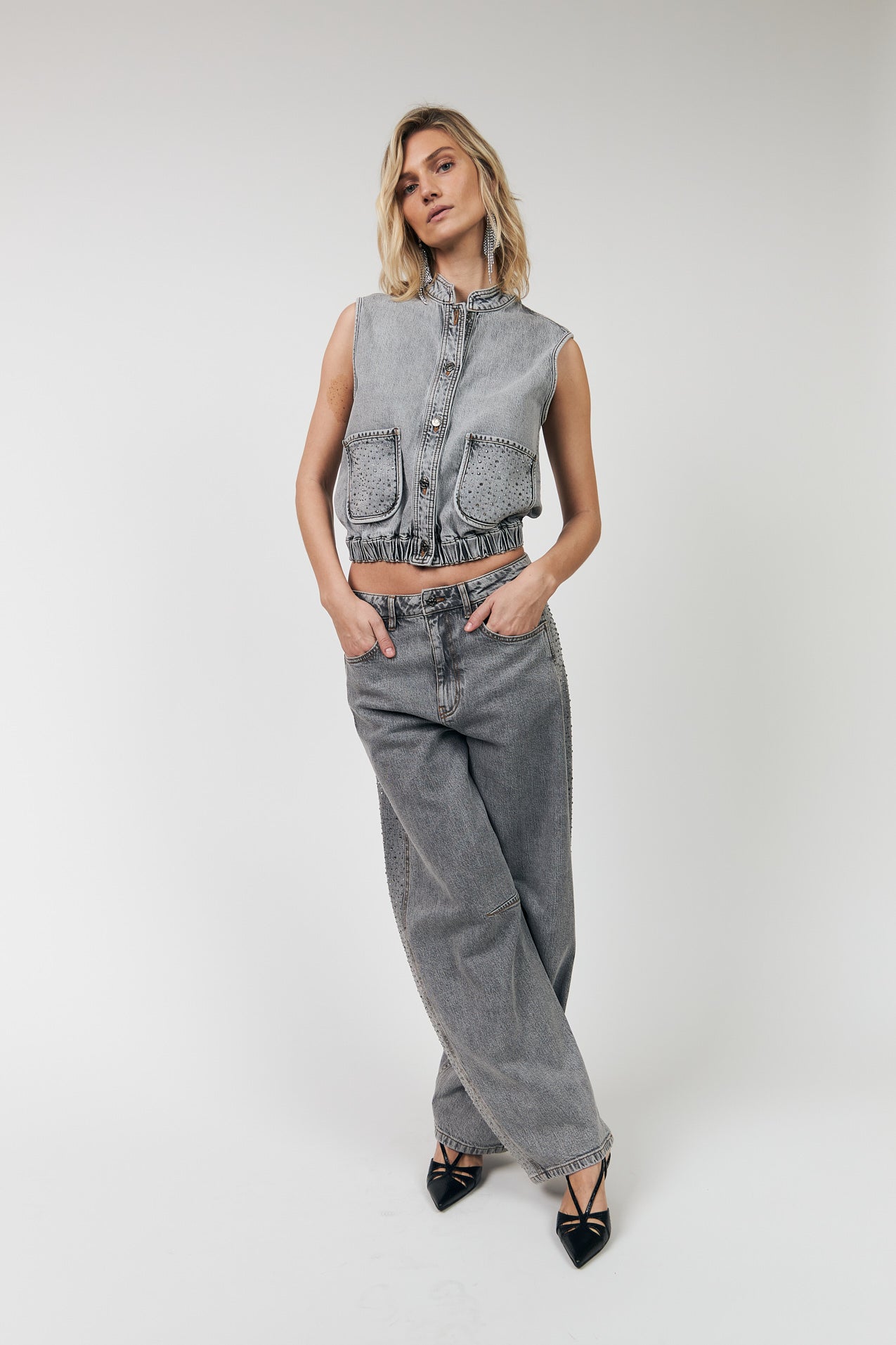 CarmenLL Weste - Light Grey