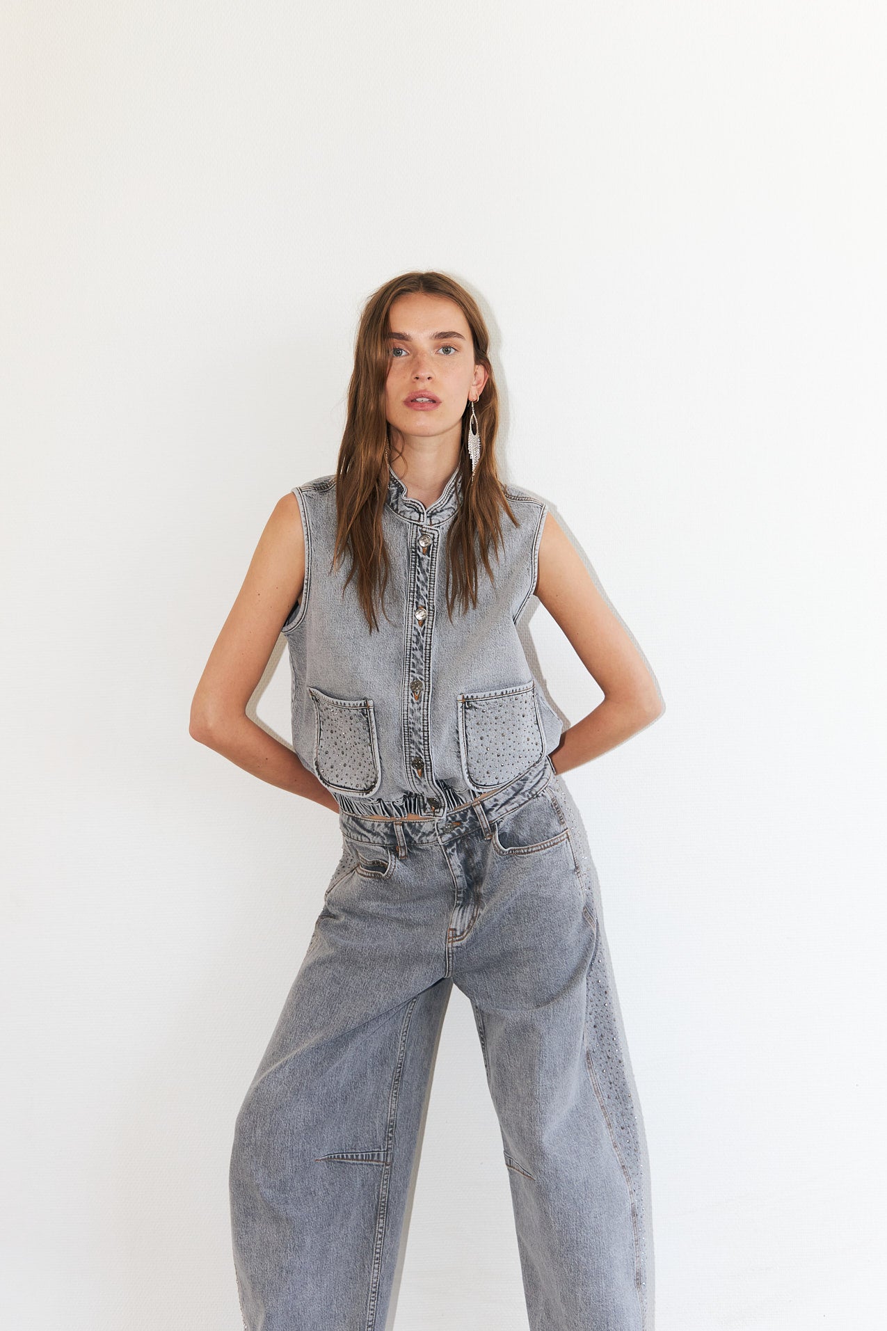 CarmenLL Weste - Light Grey