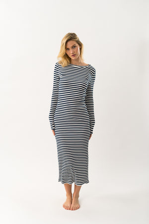 Lollys Laundry ChristineLL Maxi Dress SL Dress 26 Navy