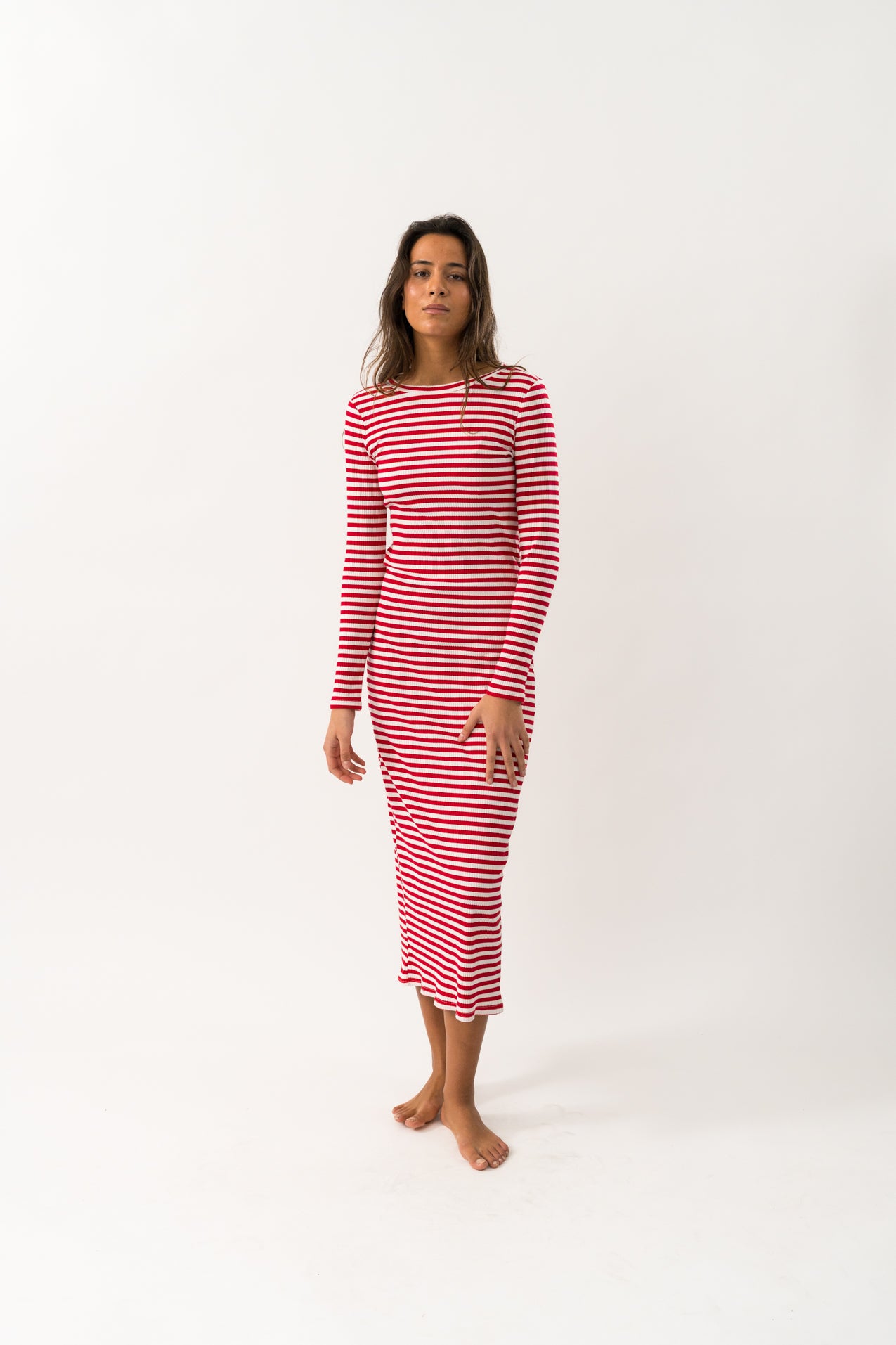 Lollys Laundry ChristineLL Maxi Dress SL Dress 30 Red