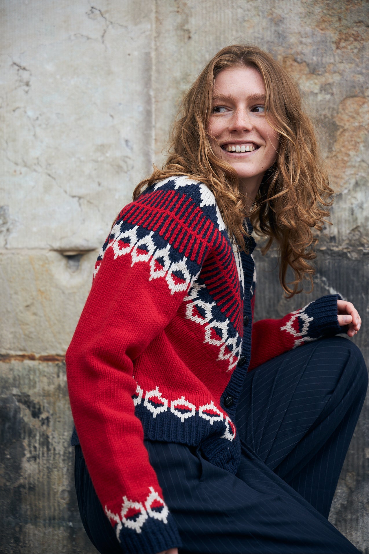 Lollys Laundry ClareLL Strickjacke Cardigan Rot