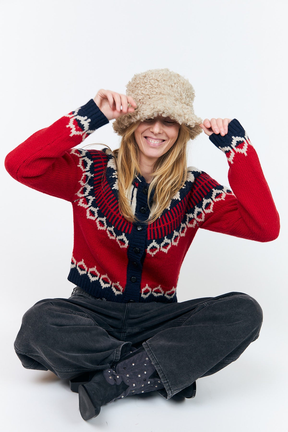Lollys Laundry ClareLL Strickjacke Cardigan Rot