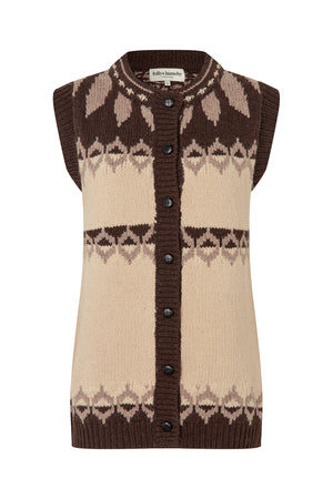 Lollys Laundry CleoLL Strickweste Vest Creme