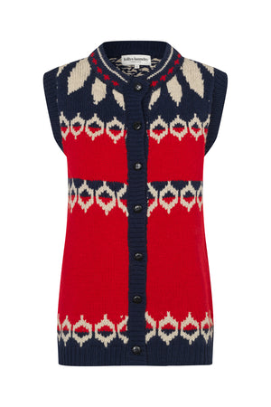 Lollys Laundry CleoLL Strickweste Vest Rot