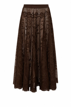 Lollys Laundry CollinsLL Maxi Rock Skirt Braun