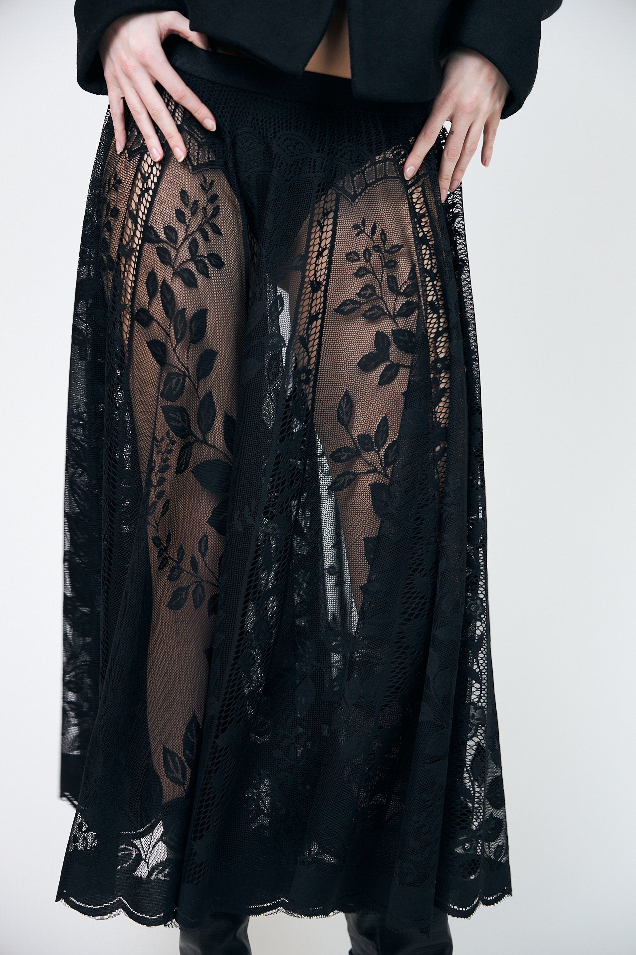 Lollys Laundry CollinsLL Maxi Rock Skirt Schwarz