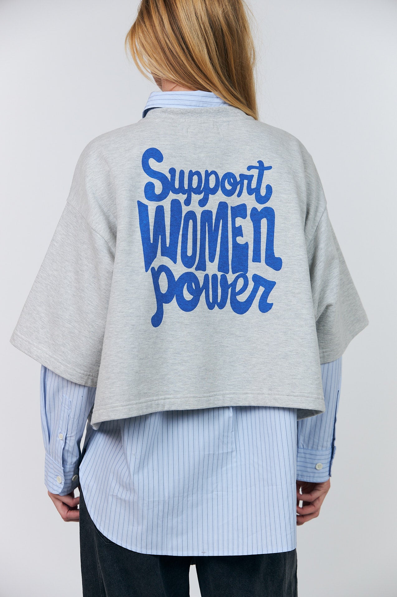 Lollys Laundry DanLL Boxy Sweatshirt Sweatshirt Hellgrau Melange