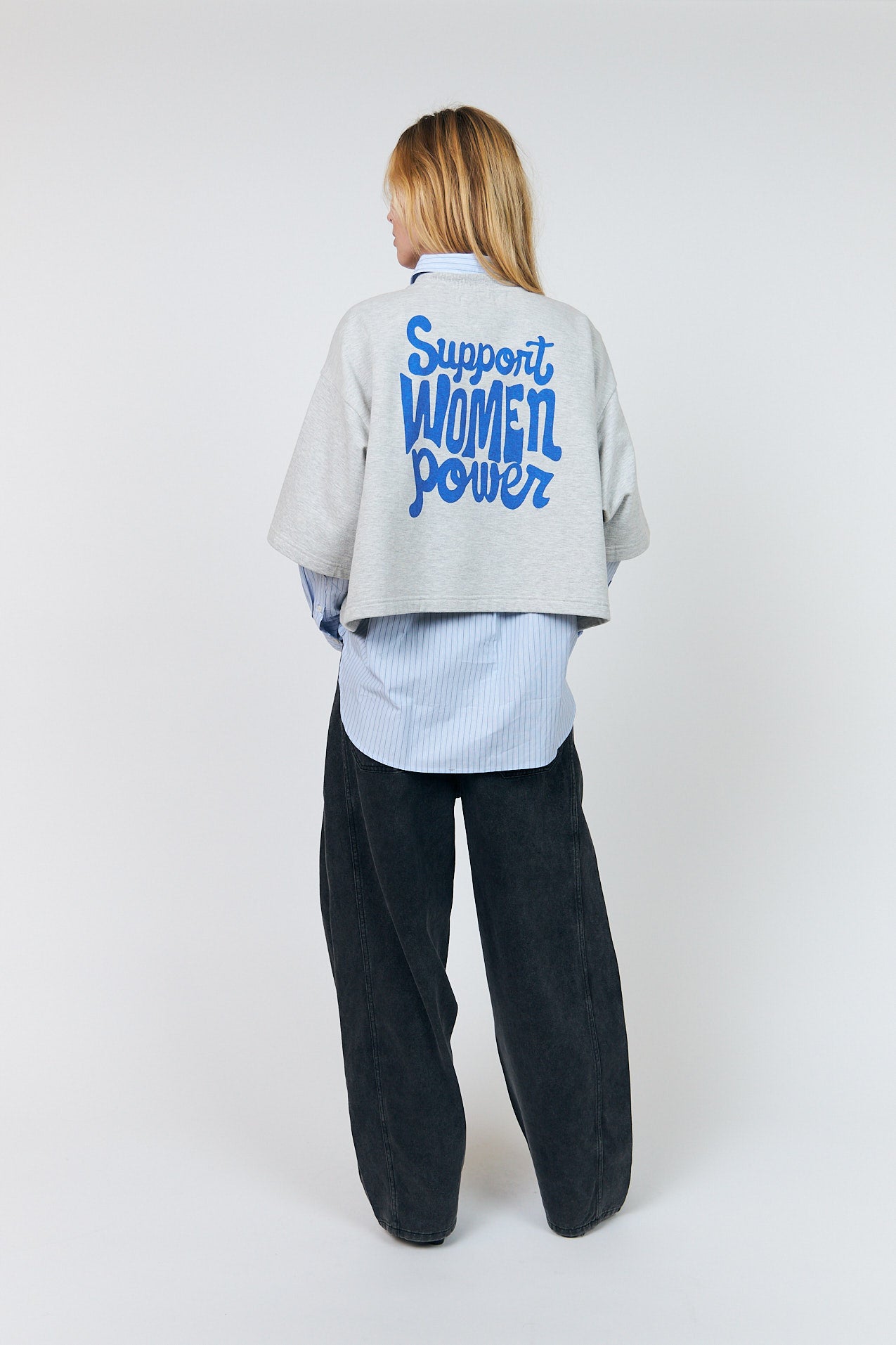 Lollys Laundry DanLL Boxy Sweatshirt Sweatshirt Hellgrau Melange