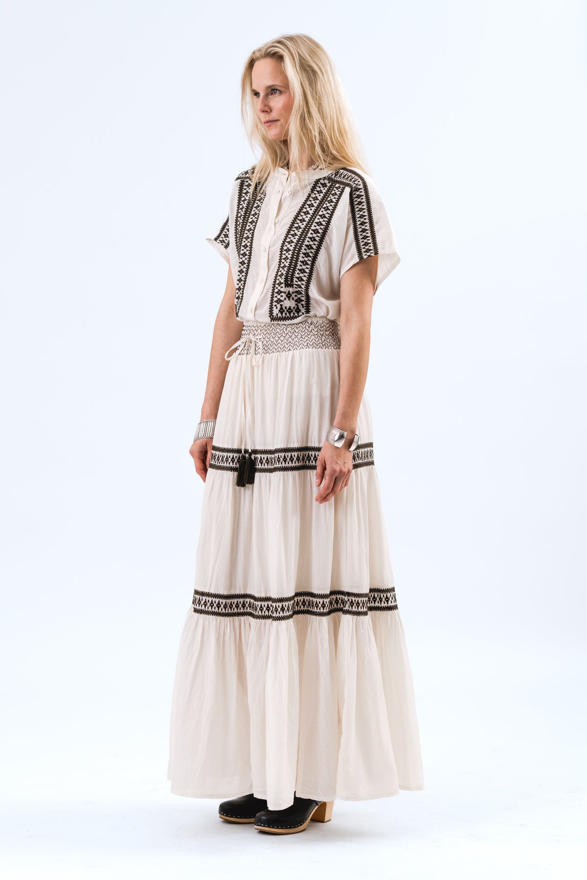 Lollys Laundry DiamondLL Maxi Rock Skirt Creme