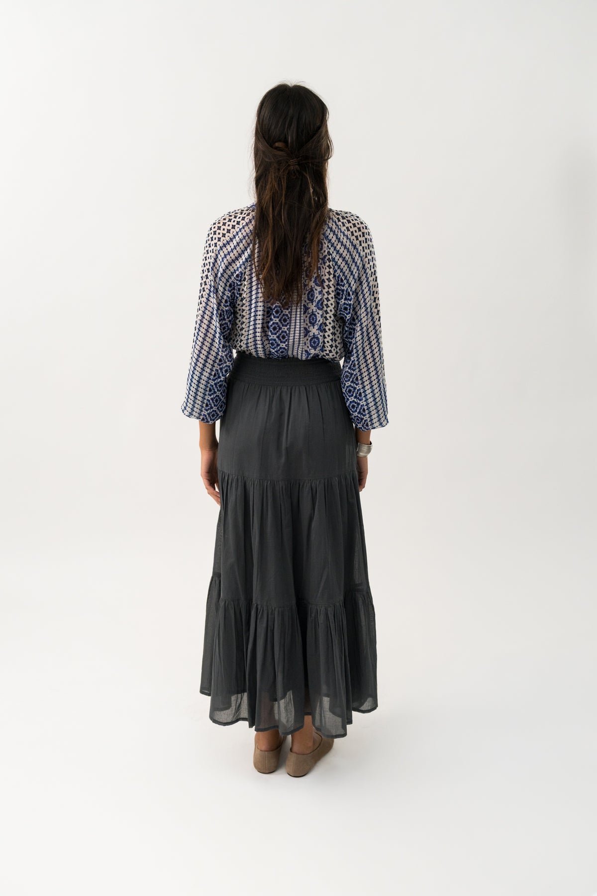 Lollys Laundry DiamondLL Maxi Rock Skirt Verblasstes Schwarz
