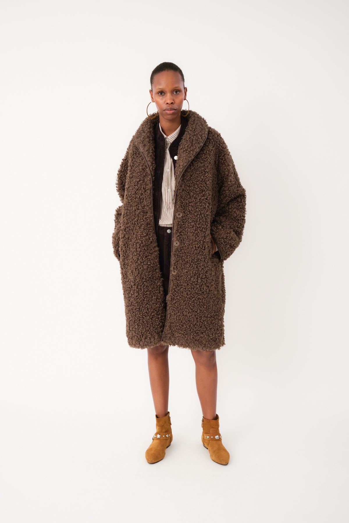 Lollys Laundry DooLL Mantel Outerwear Dunkelbraun
