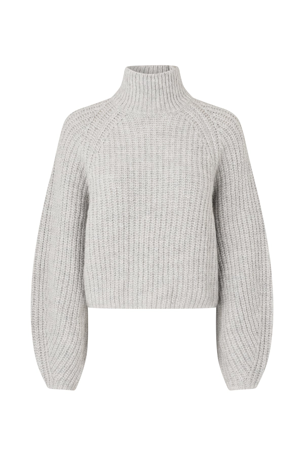Lollys Laundry ElioLL Knit Jumper LS Jumper Hellgrau Melange