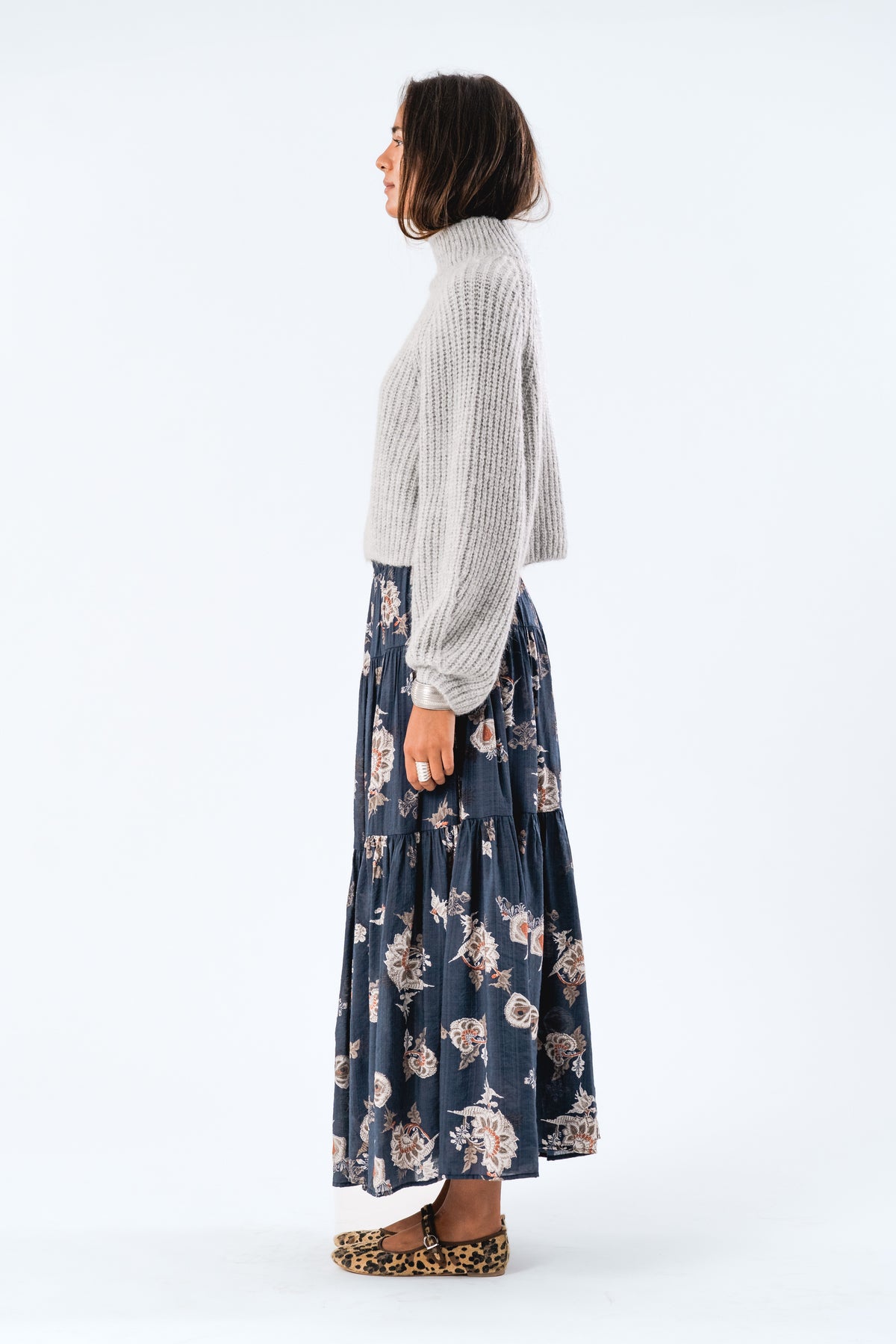 Lollys Laundry ElioLL Knit Jumper LS Jumper Hellgrau Melange