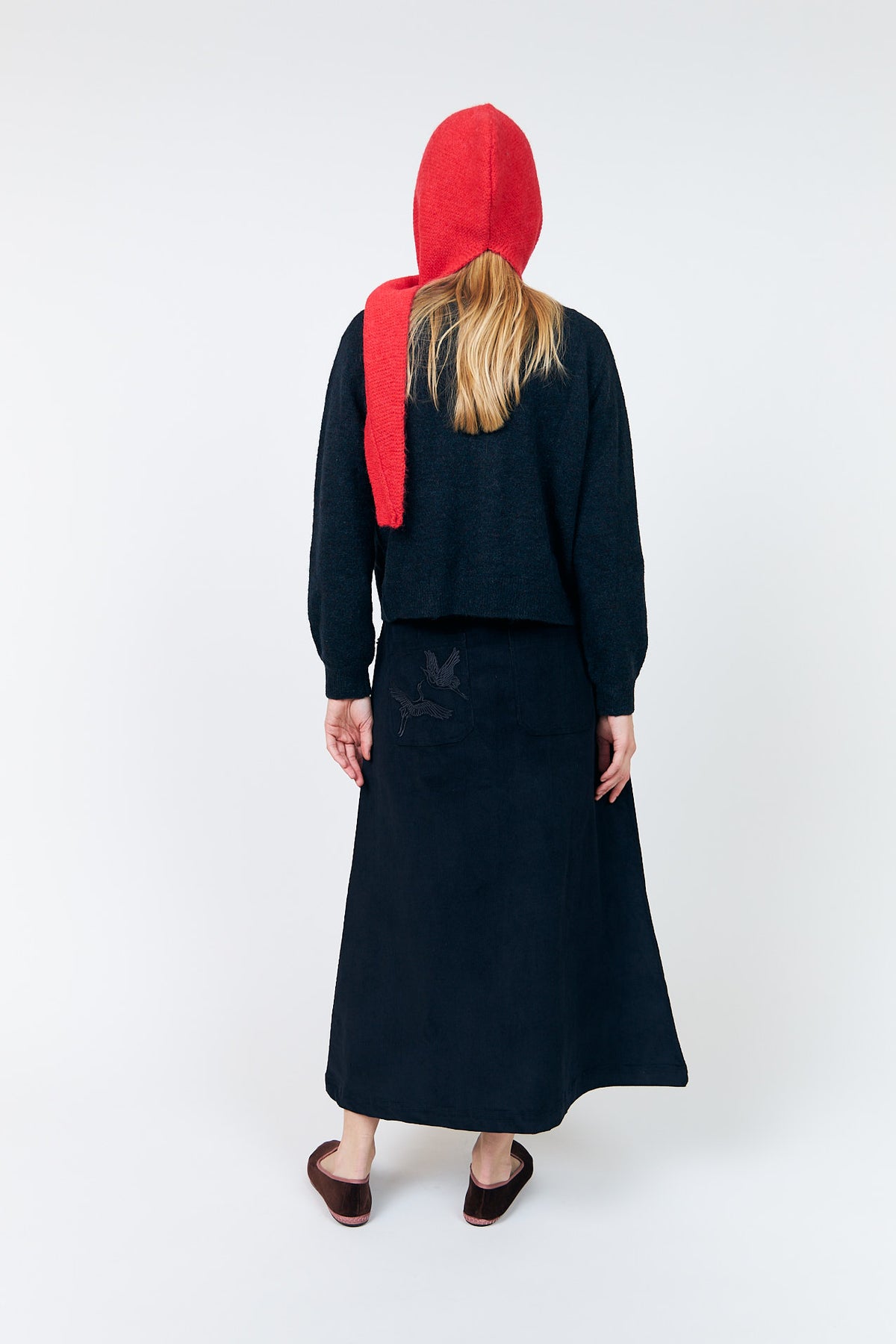 Lollys Laundry EliseLL Strick Hood Hat Rot