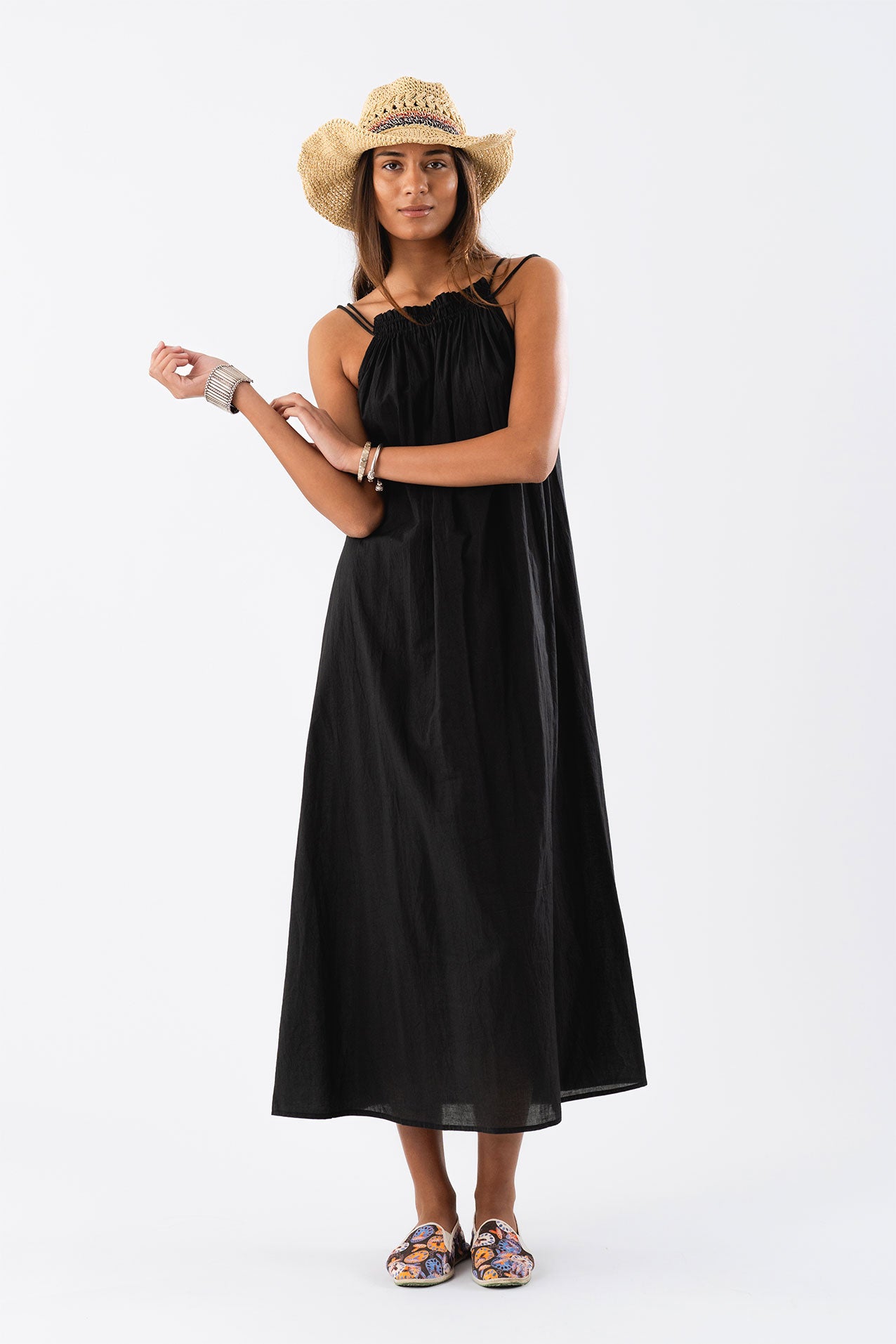 Lollys Laundry EmmelineLL Maxi Dress SL Dress 18 Washed Black