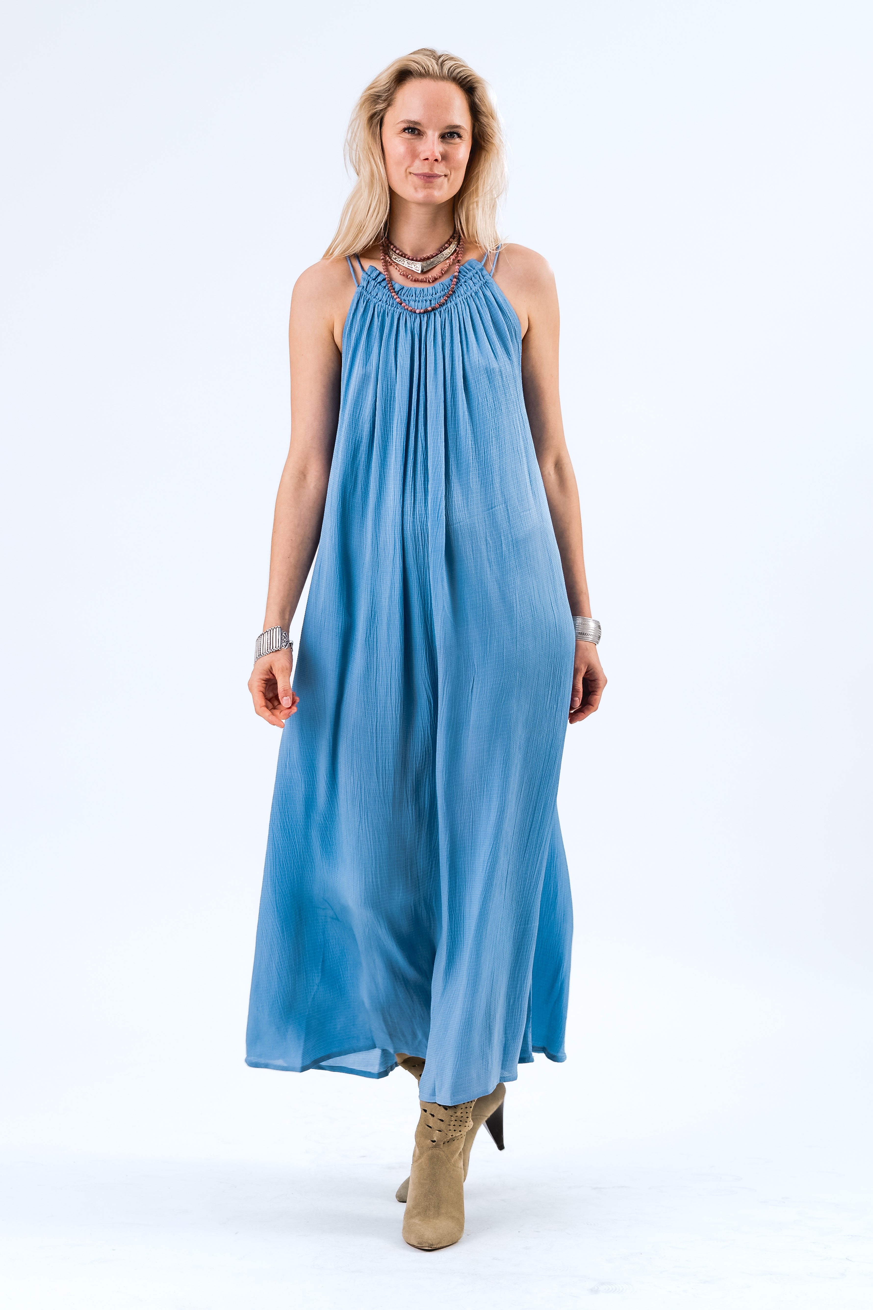 Lollys Laundry EmmelineLL Maxi Dress SL Dress 20 Blue