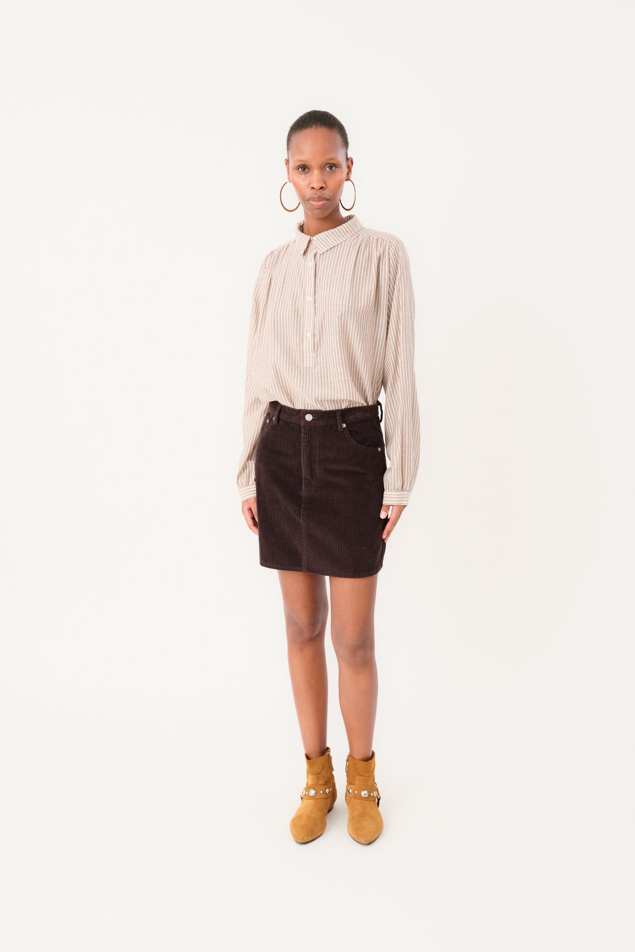Lollys Laundry EvasLL kurzer rock Skirt 87 Dark Mokka