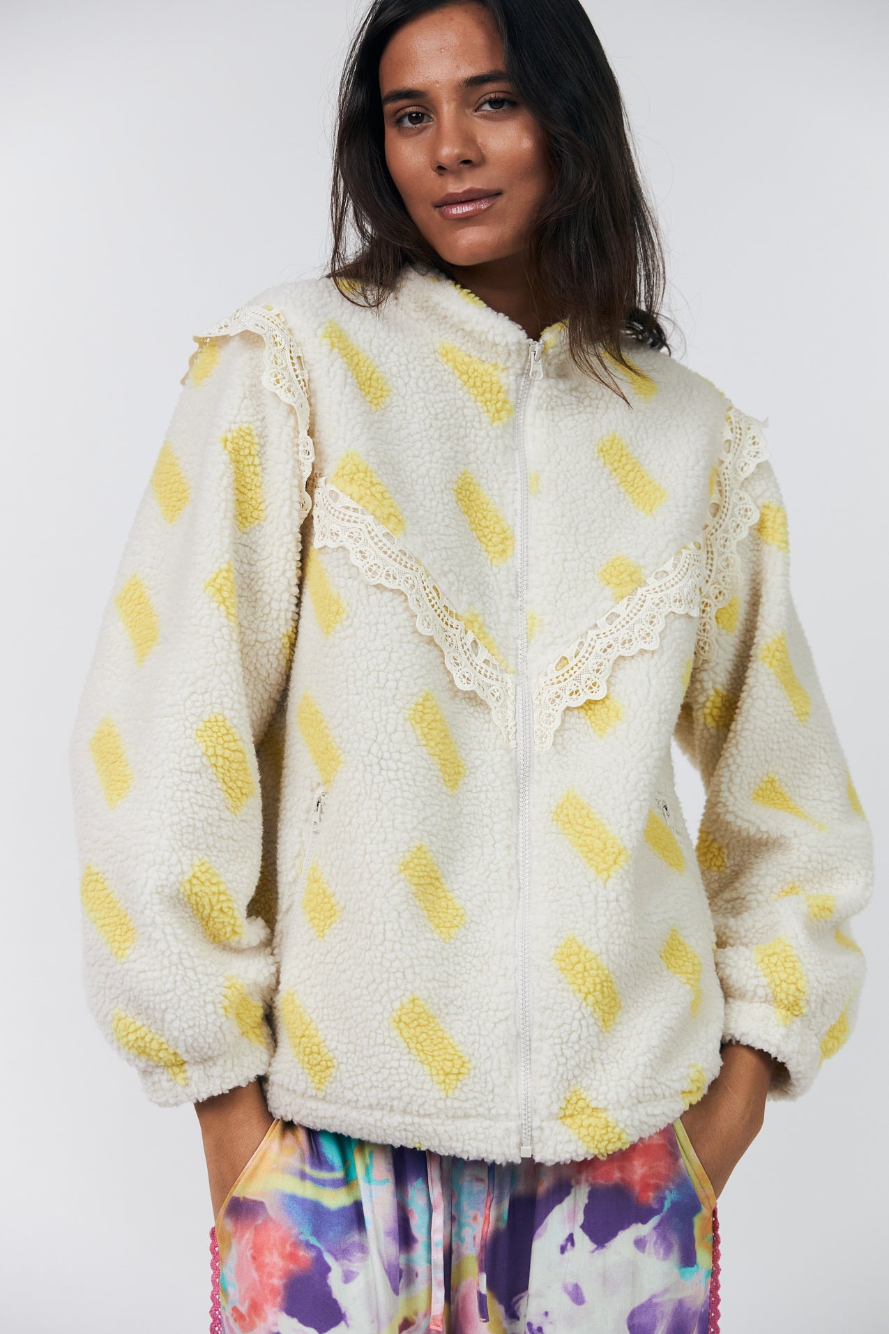 FalLL Teddy Jacke - Light Yellow