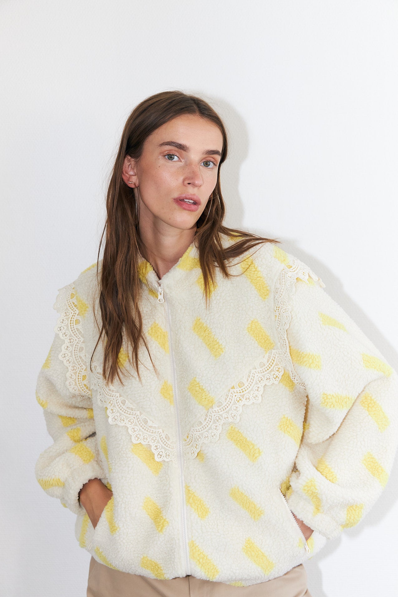 FalLL Teddy Jacke - Light Yellow