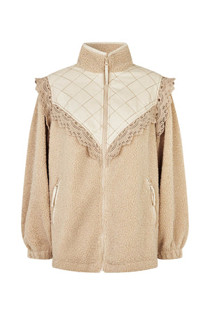 Lollys Laundry FalLL Teddyjacke Outerwear Creme