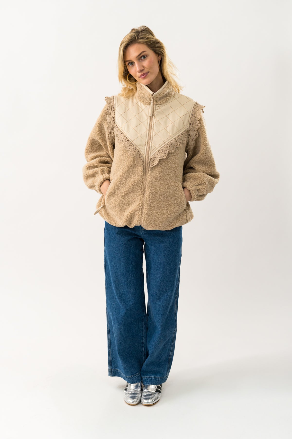 Lollys Laundry FalLL Teddyjacke Outerwear Creme