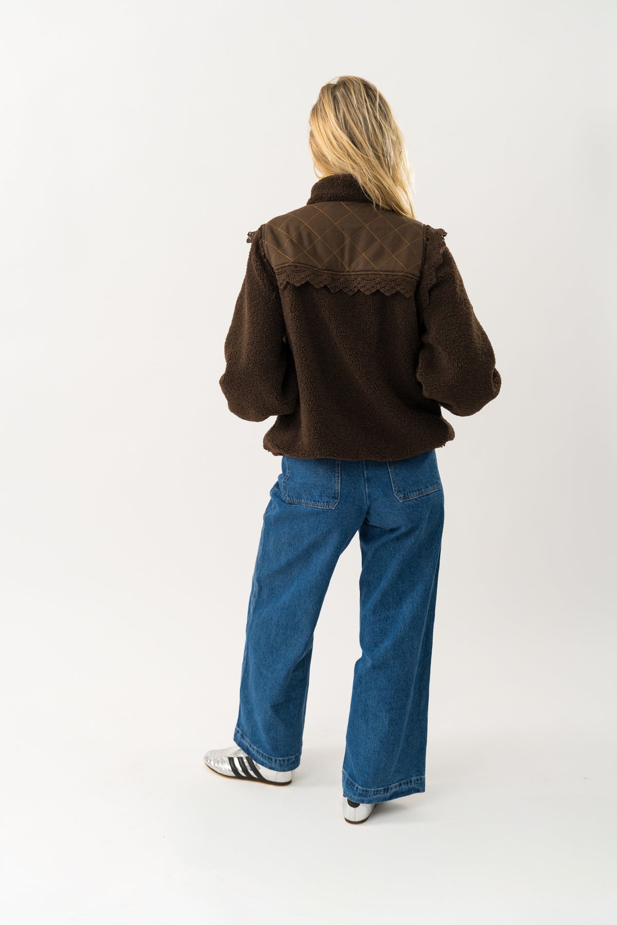 Lollys Laundry FalLL Teddyjacke Outerwear Dunkelbraun