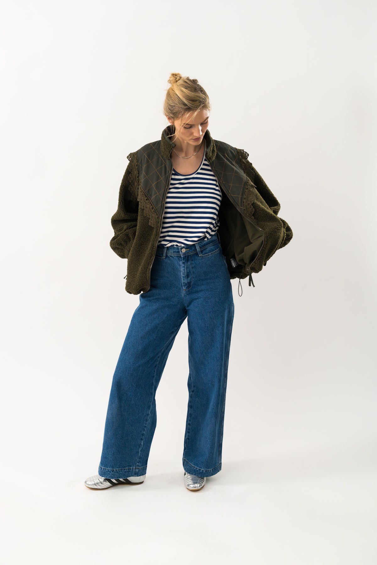Lollys Laundry FalLL Teddyjacke Outerwear Dunkelgrün