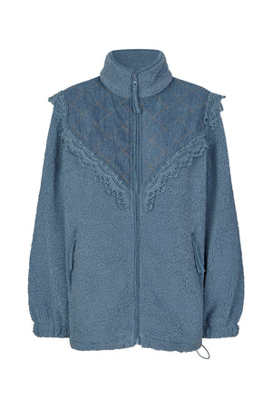 Lollys Laundry FalLL Teddyjacke Outerwear Gedämpftes Blau