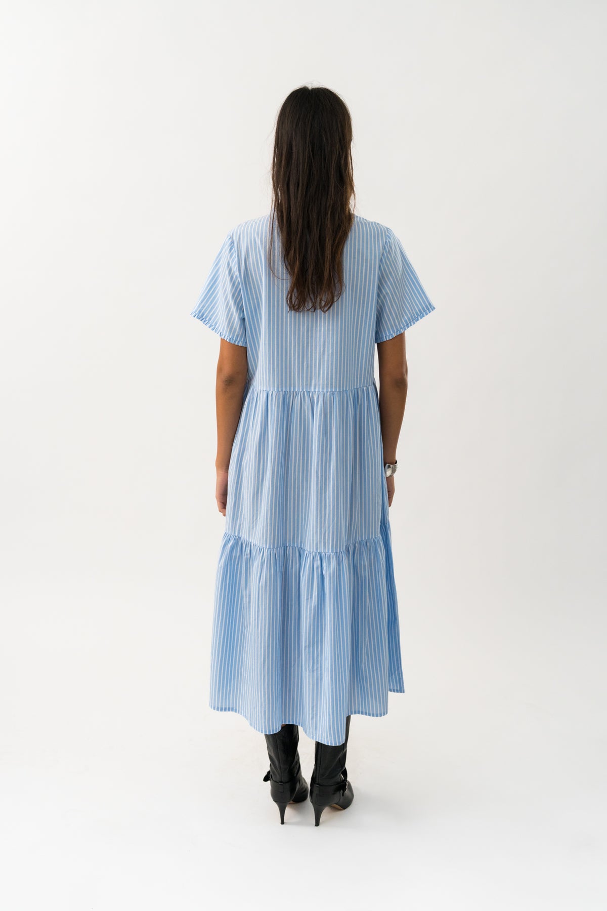 Lollys Laundry FieLL Midi Kleid Dress Streifen