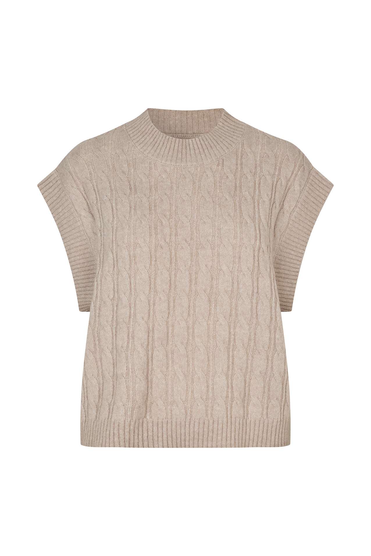 FinnLL Strick Weste - Beige